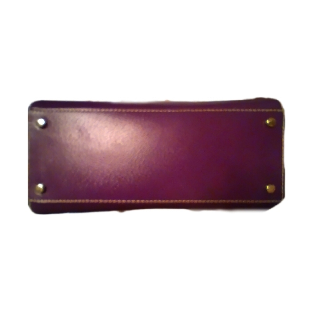 KATE SPADE Purple Satchel with removable strap polkadot lining - Picture 6 of 7
